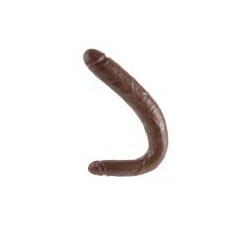 16 Inch Tapered Double Dildo - Brown